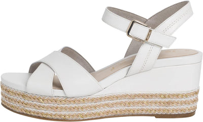 Tamaris Damen Sandalette 1-1-28001-20 39 EU White Leather, 39 EU White Leather