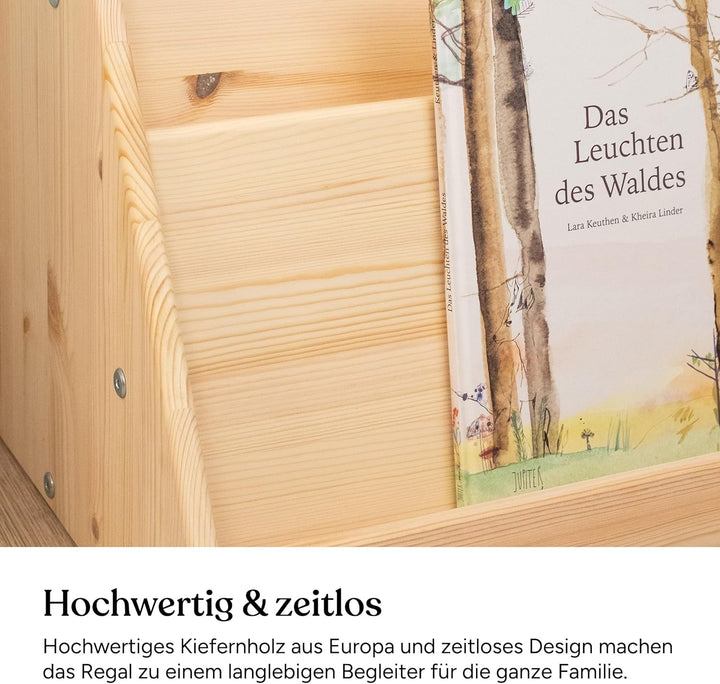 Ehrenkind® Bücherregal aus Kiefer | Kinder Bücherregal mit Kippschutz und Umweltfreundlicher Lackier