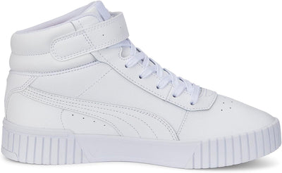 PUMA Damen Carina 2.0 Mid Sneaker 41 EU Puma White Puma White Puma Silver, 41 EU Puma White Puma Whi