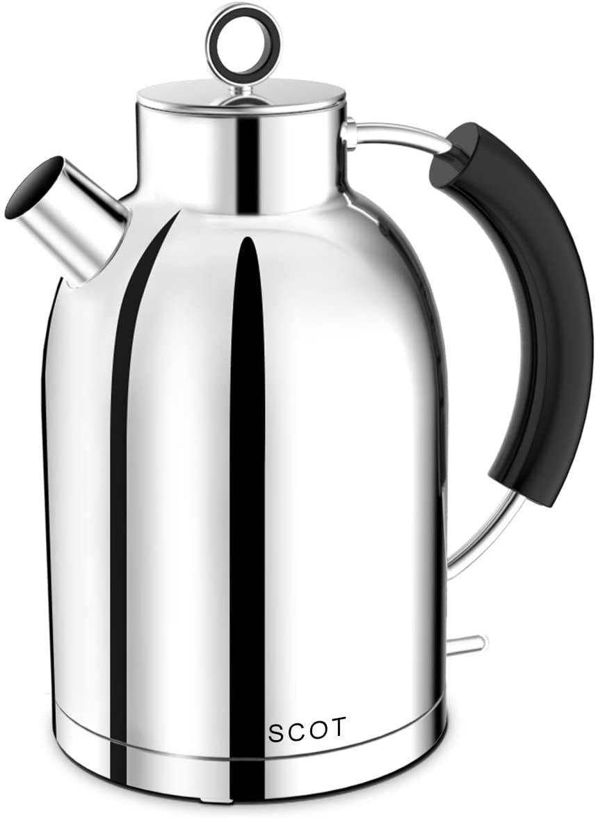 ASCOT Wasserkocher Edelstahl, Elektrischer Wasserkessel Geschenke für Männer/Frauen/Familie 1,5 lite