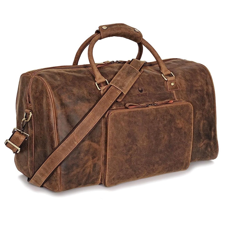 DONBOLSO Weekender Naples - Hochwertige Reisetasche Herren gross - Leder Reisetasche braun - Handgep