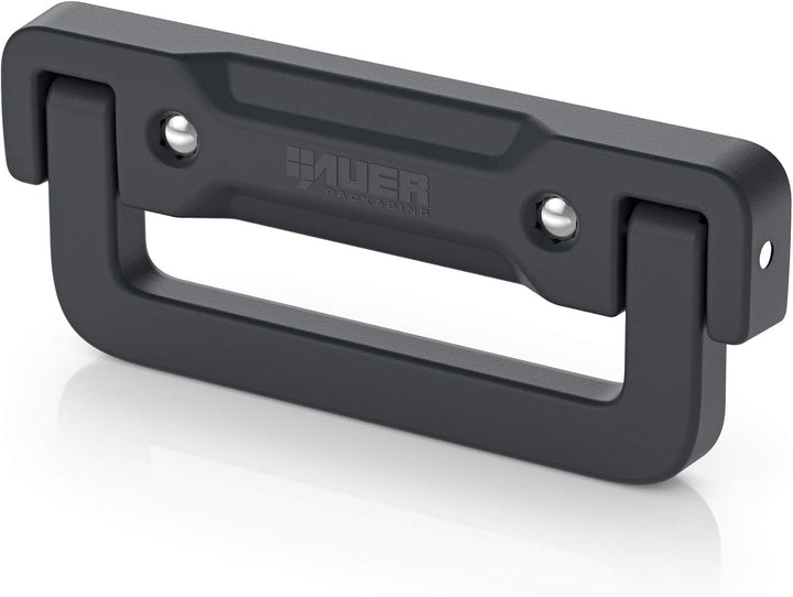 Auer Packaging 4x Kunststoff Klappgriff 16x6,3x1,5cm schwarz selbstfedernd * Griff für Eurobehälter,