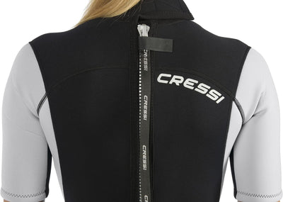 Cressi Med X Lady Shorty 2.5mm - Damen Neopren Shorty Neoprenanzug 2.5 mm XS Schwarz/Weiss/Silber, X