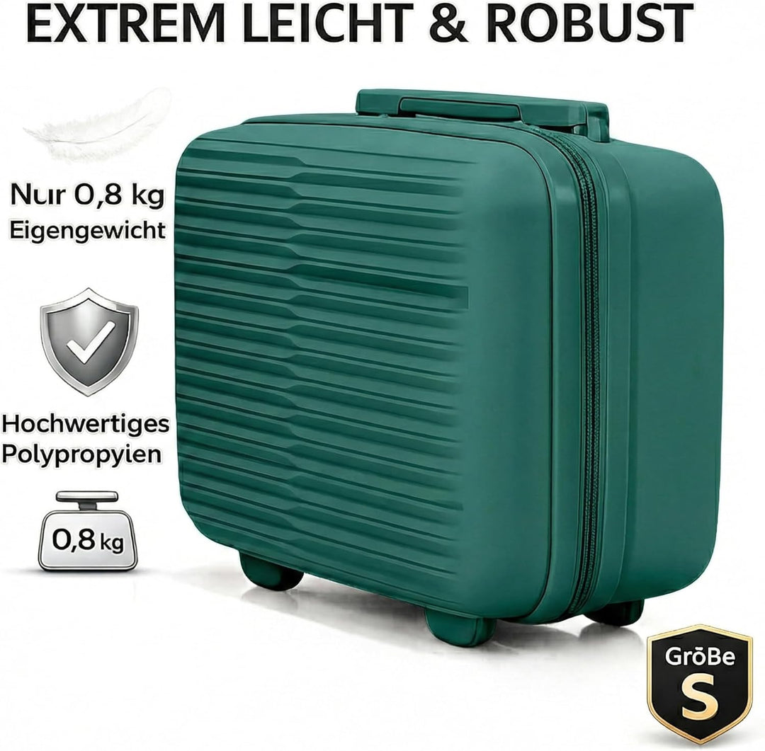POSH Kleiner Koffer S Hartschale 27x35x17 cm - 14L Beauty Case aus Polypropylen - Ultraleichter 0,8