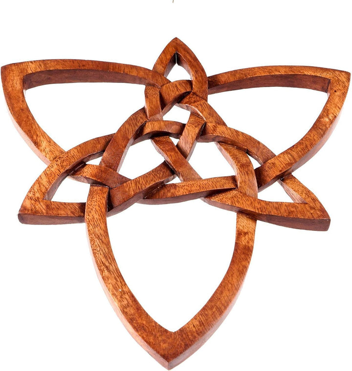 Windalf Amulett Holzbild TRIANY h: 28 cm Triade & Kelten Knoten Glückssymbol Handarbeit aus Holz