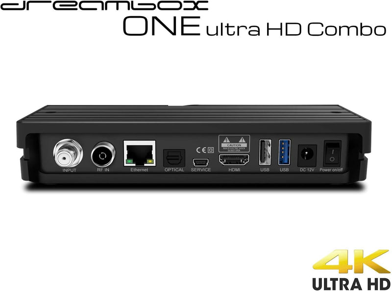 Dreambox One Combo Ultra HD 1x DVB-S2X MIS 1xDVB-C/T2 Tuner 4K 2160p E2 Linux Dual WiFi H.265 HEVC