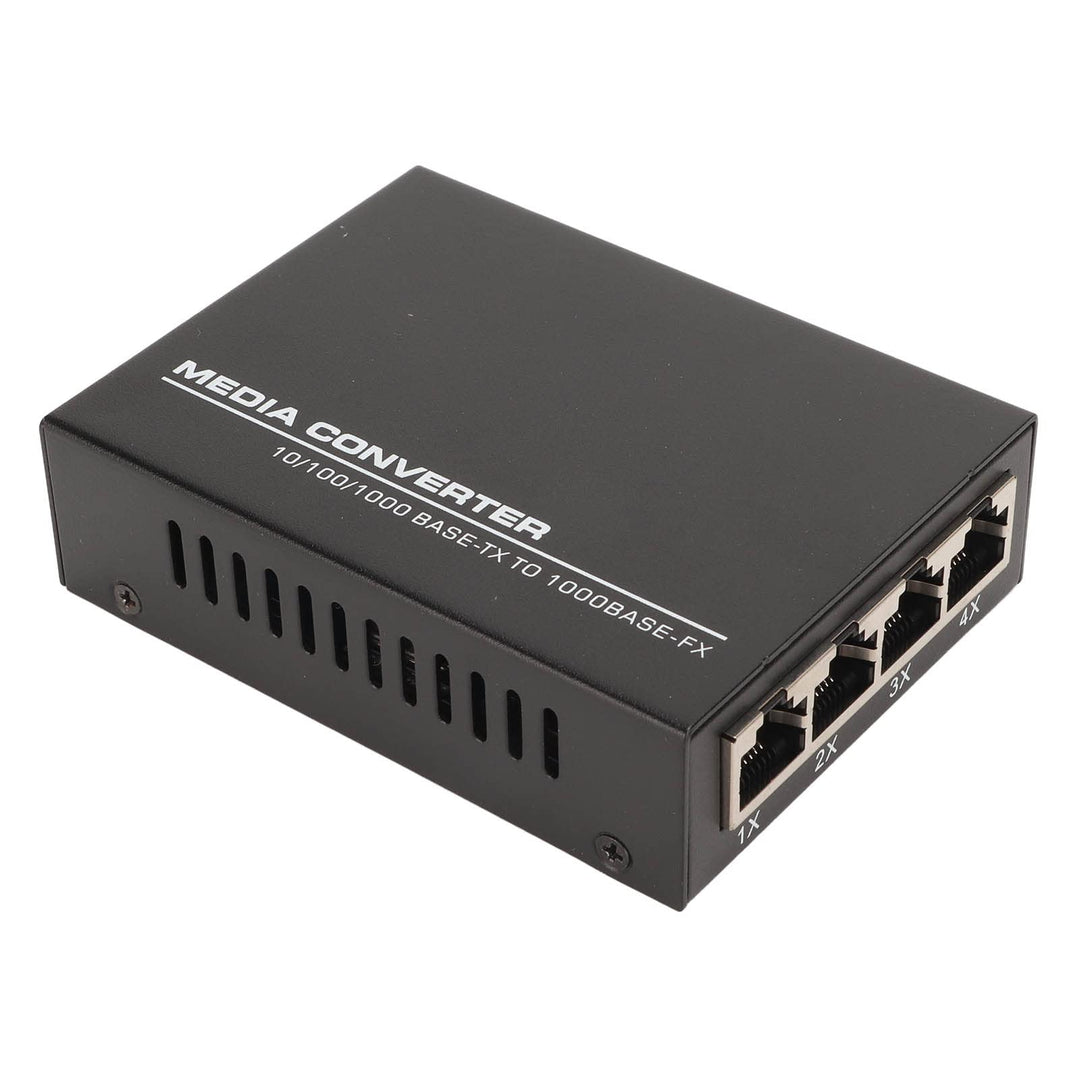 Medienkonverter, Gigabit 1 SFP-Port, 4 RJ45-Ports, 10/100/1000Base TX auf 1000Base FX, 25 km Reichwe