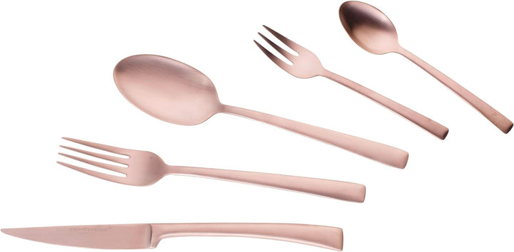 ECHTWERK Tafelbesteck Avelino, Bronze Edition, 42-teilig, Essbesteck für bis zu 6 Personen, Edelstah