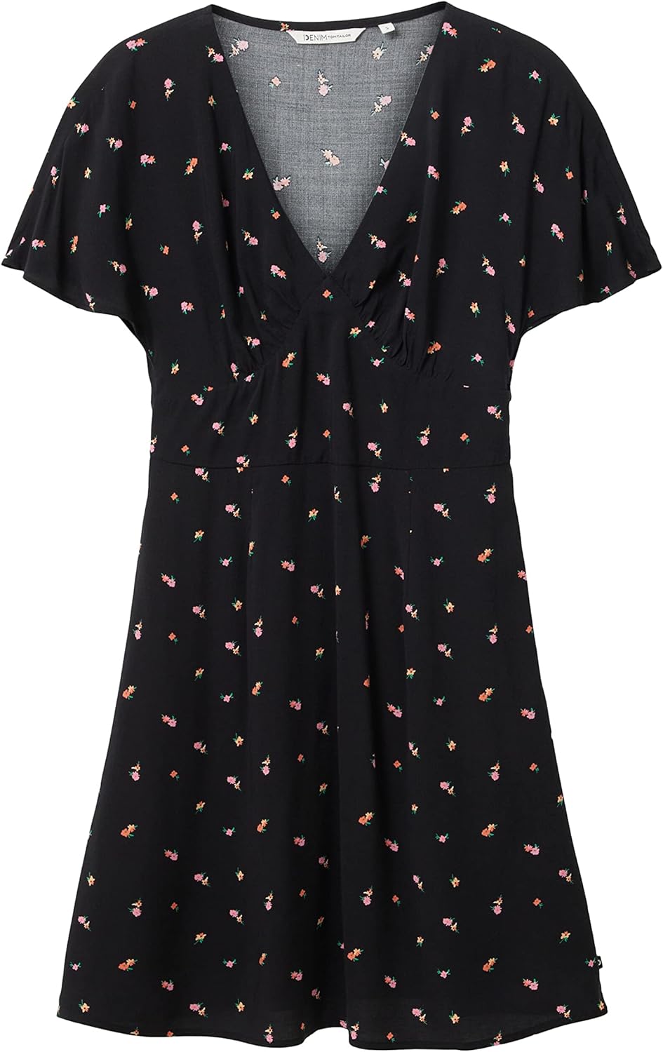 TOM TAILOR Denim Damen Sommerkleid mit Blumen XS 31950 - Small Black Flower Print, XS 31950 - Small