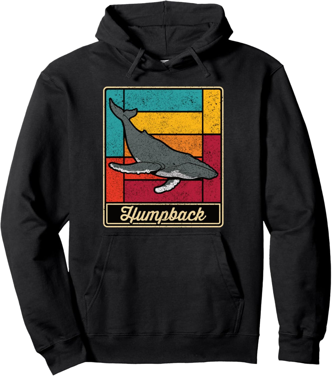 Vintage Humpback Whale Lover Pullover Hoodie