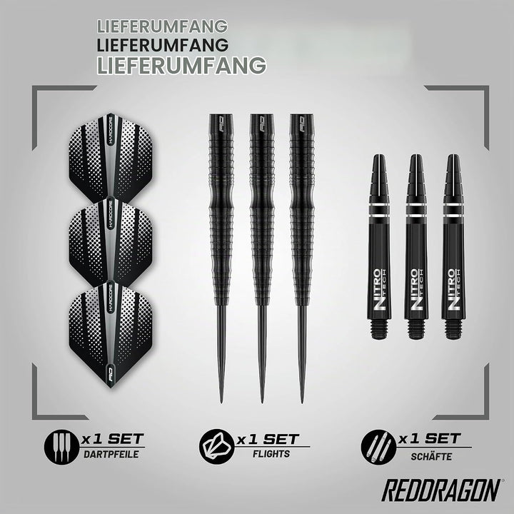 RED DRAGON Razor Edge Extreme Professional Tungsten Darts Set with Flights and Stems 22.0 Gramm, 22.