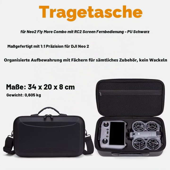 Tragetasche, kompatibel mit DJI Neo 2 Fly More Combo und RC 2 Fernbedienung, tragbare Reise-Schutz-U