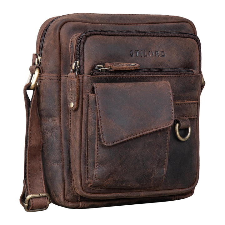 STILORD Ryan Crossbody Tasche Herren Leder Kleine Herrentasche zum Umhängen Vintage Ledertasche 9,7