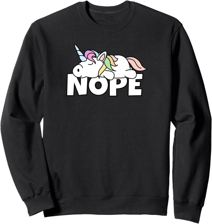 Nope T-Shirt Faules Einhorn Baby Lustiges Süsses Geschenk Sweatshirt