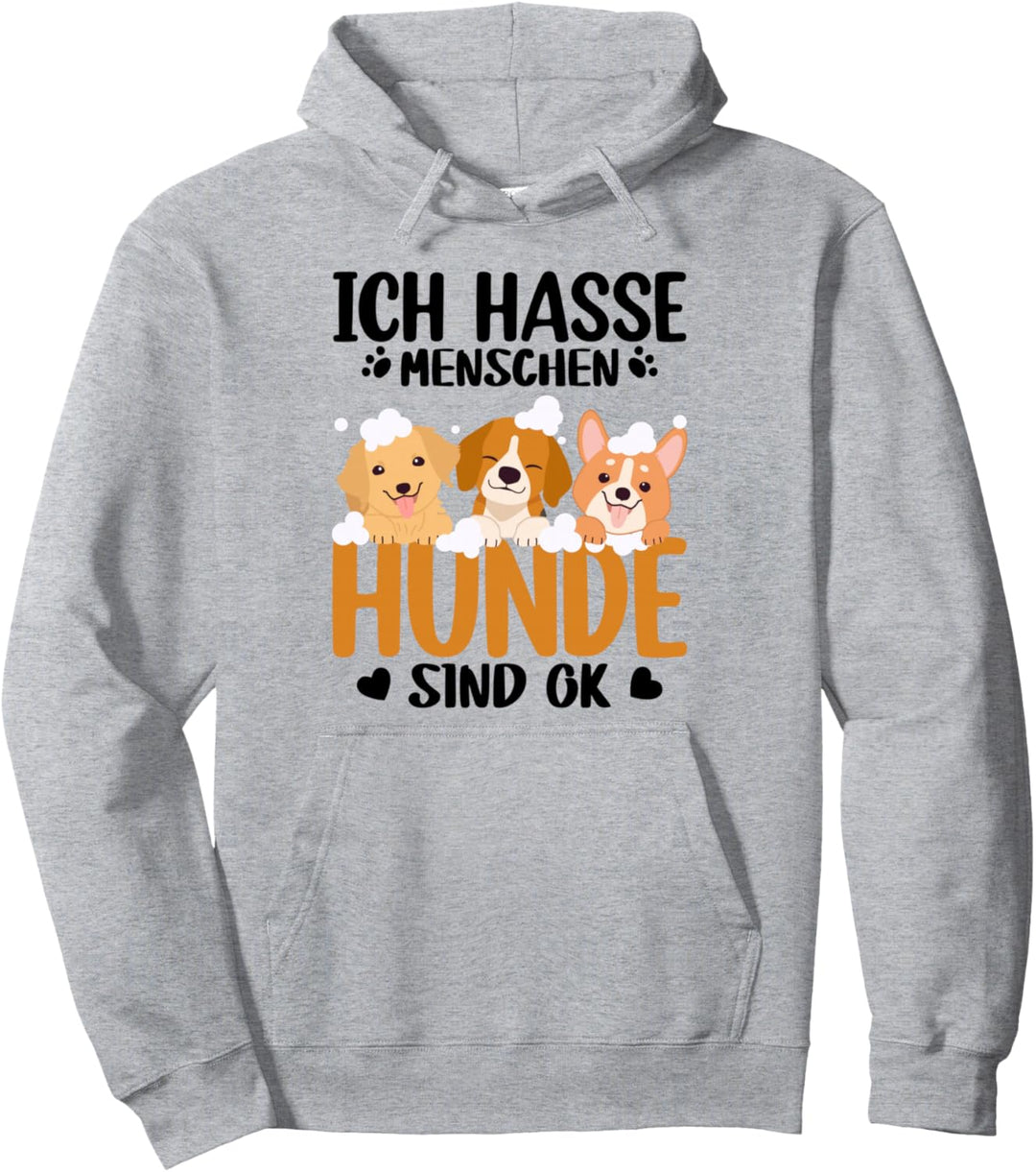 Ich Hasse Menschen Hunde Sindok Spruch Geschenk für Hunde Pullover Hoodie