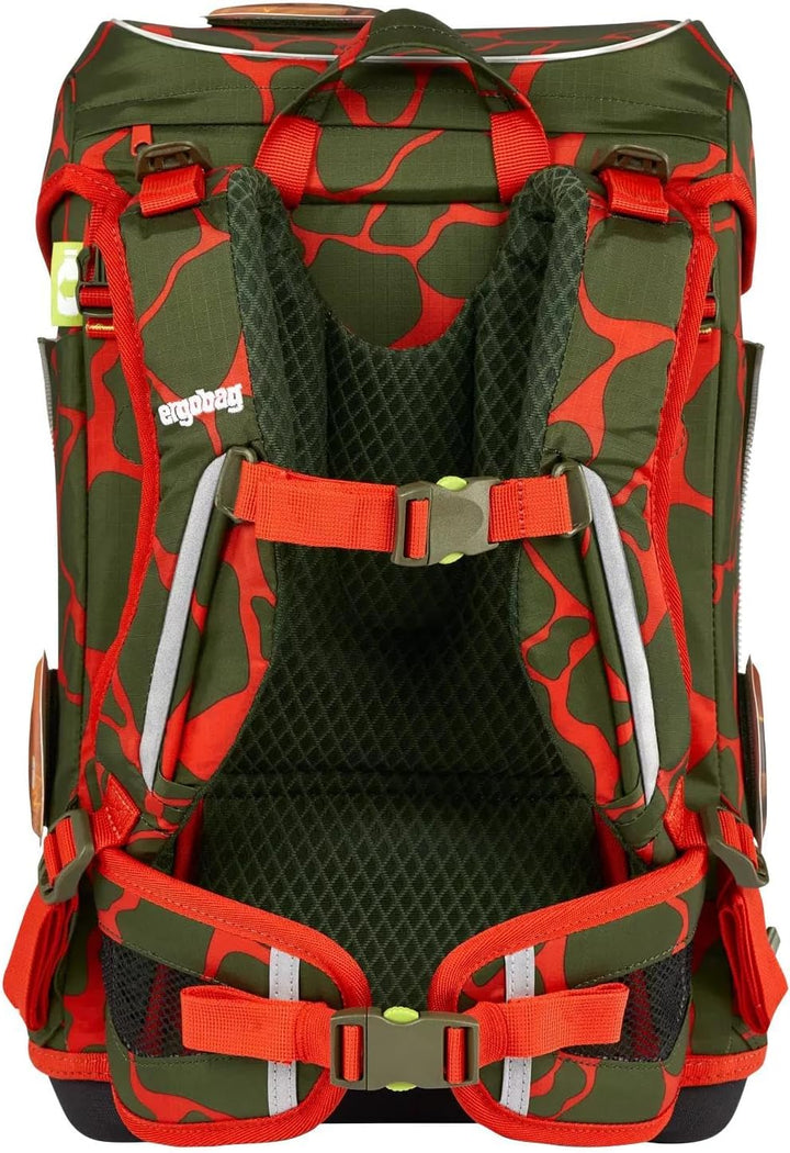 ergobag cubo light Set ergonomischer Schulrucksack, extra leicht, Set 6-teilig inkl. Seitentaschen,
