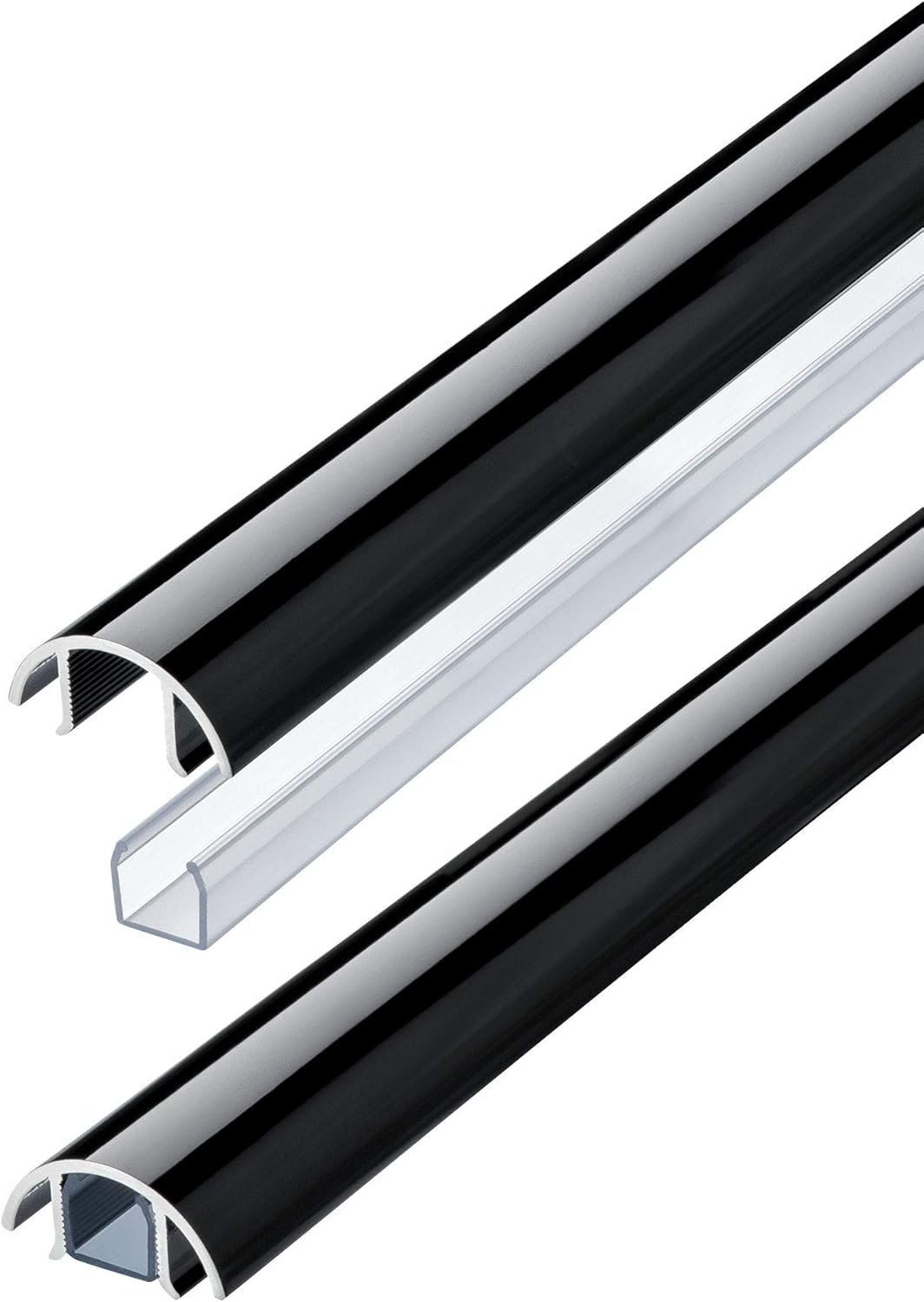Mini Design Aluminium Kabelkanal für z.B. Lautsprecher - 30mm breit von ALUNOVO (Länge: 100cm, Schwa