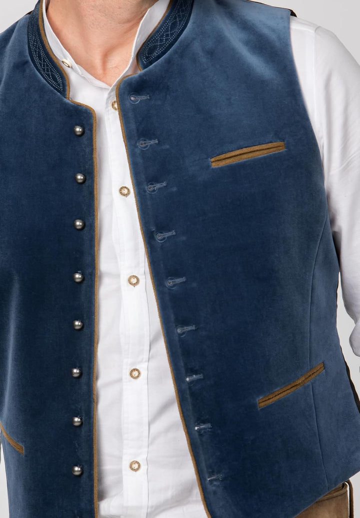 Stockerpoint Herren Ricardo Trachtenweste (1er Pack) 46 rauchblau, 46 rauchblau