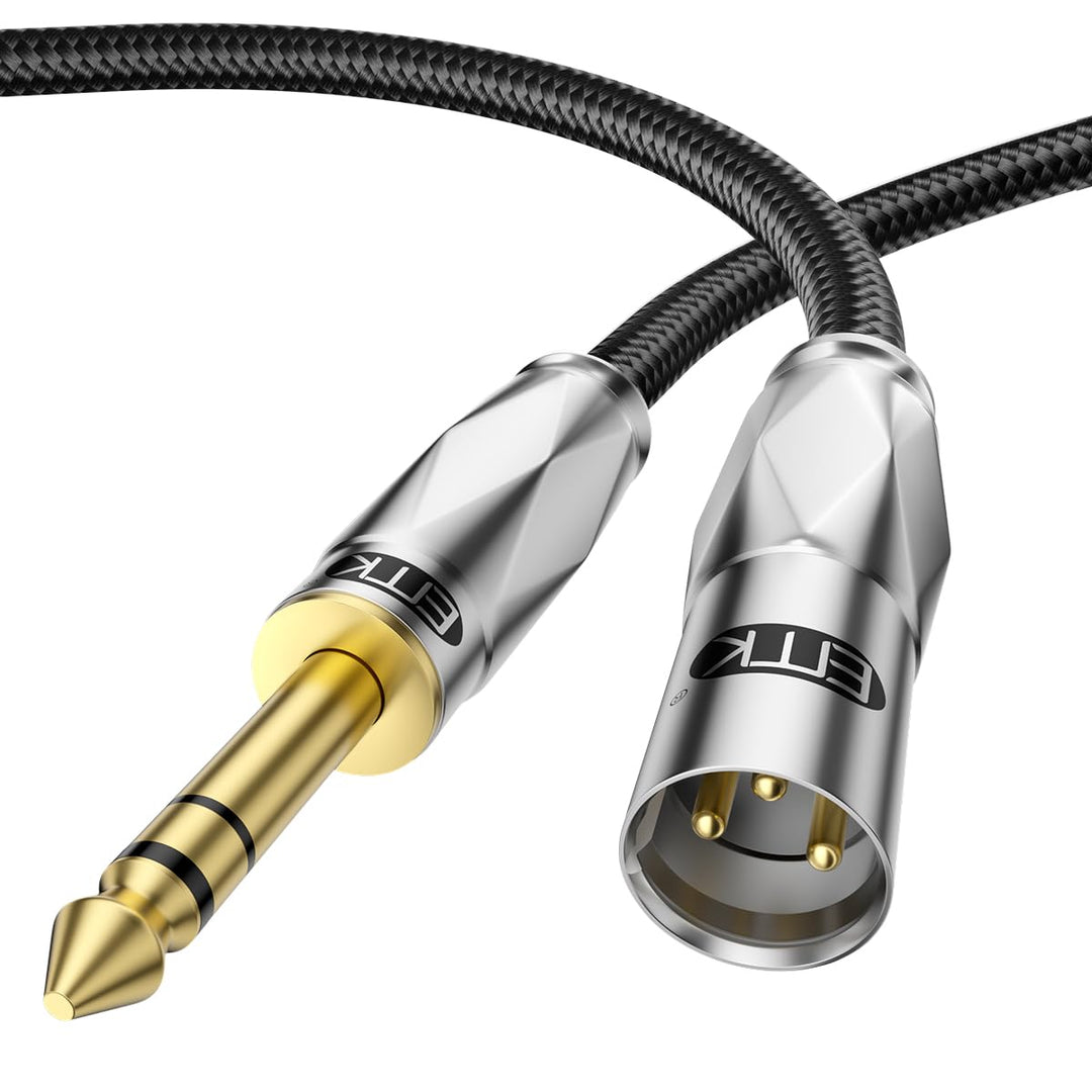EMK 1/4" auf XLR Kabel,6,35 mm TRS zu XLR,Symmetrisches XLR-auf-1/4-Kabel für Mikrofone,Mischpulte,V