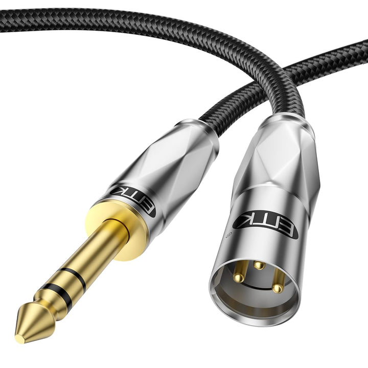 EMK 1/4" auf XLR Kabel,6,35 mm TRS zu XLR,Symmetrisches XLR-auf-1/4-Kabel für Mikrofone,Mischpulte,V
