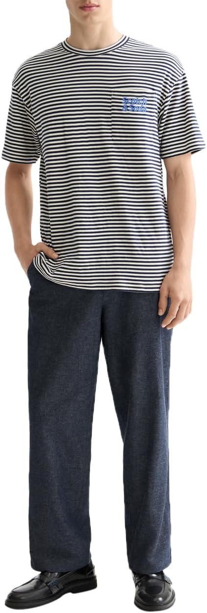 Scotch & Soda Herren Pocket T-Shirt T-Shirt S Combo B White/Navy 410, S Combo B White/Navy 410