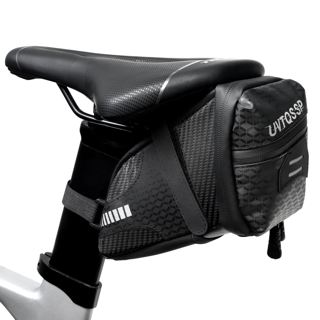 Ultraleichte Fahrrad Satteltasche, Fahrradsitz Tasche Fahrradtasche mit Klettverschluss Befestigungs