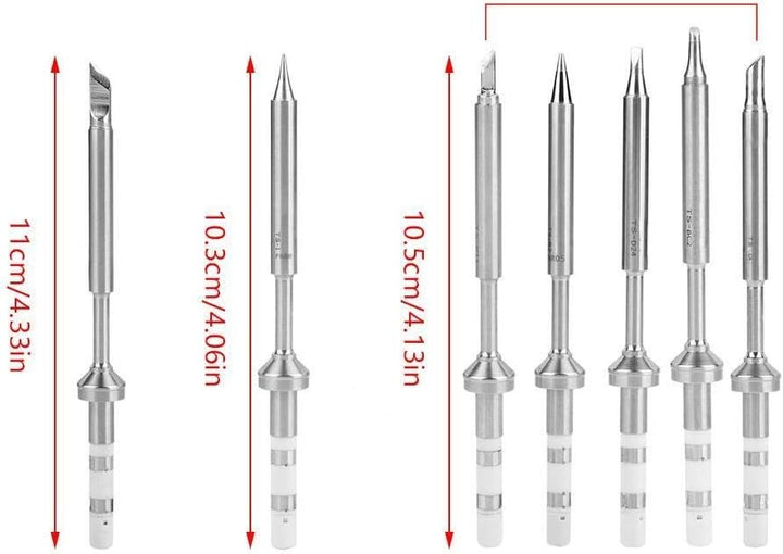 Broco TS100 Lötspitze,7pcs Mini Edelstahl Lötspitzen Ersatz for TS100 Lötkolben 7 Typen TS-K TS-KU T