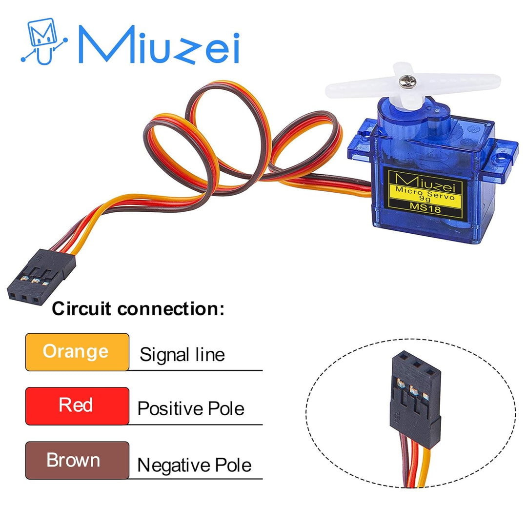 Miuzei 9G Micro Servo Motor für RC Robot Arm/Hand/Gehen Hubschrauber Boot Flugzeug Helikopter Auto F