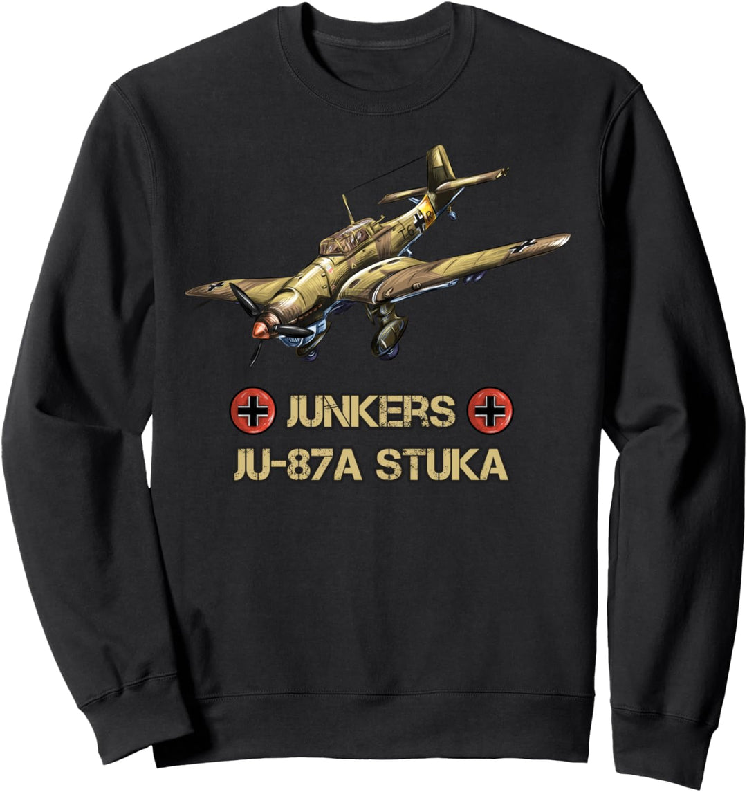 Deutscher Jagdbomber JU-87A von Aircraft Junkers Sweatshirt