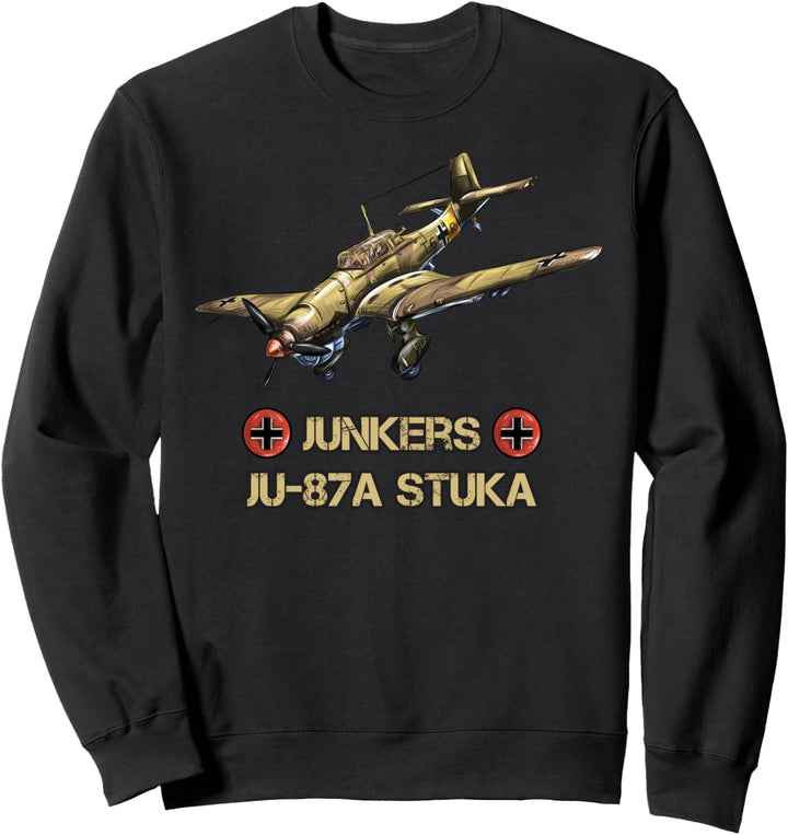 Deutscher Jagdbomber JU-87A von Aircraft Junkers Sweatshirt