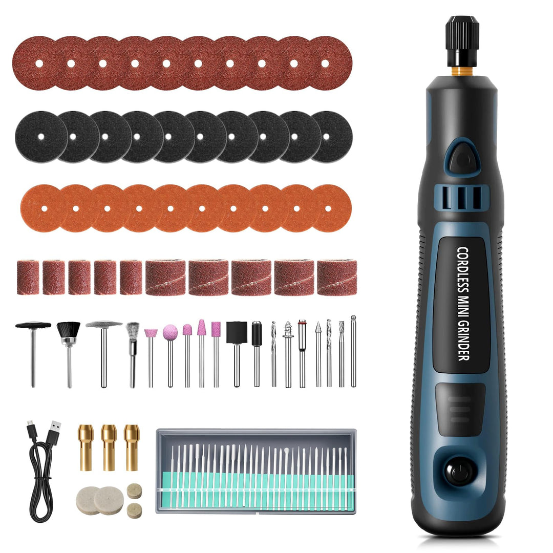 Elektrische Gravierstift, 96pcs Multifunktionaler Gravierwerkzeugsatz, Tragbare Drahtlose Gravurwerk