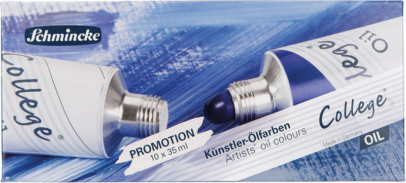 Schmincke - College Oil, Ölfarbenset 10 x 35 ml Aluminium-Tuben, 85 706 097, Künstler-Ölfarben in St