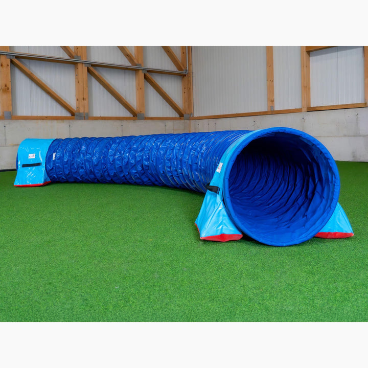 Callieway® Dog Agility Tunnel Turnier 60cmØ, 360° FullGrip (6m, blau/Blue) 6m blau/blue, 6m blau/blu