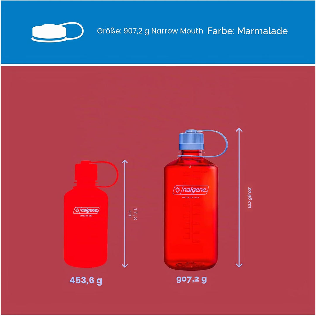 Nalgene Wasserflasche – Leichte Sustain Tritan BPA-freie, bruchsichere Flasche für Rucksackreisen, W