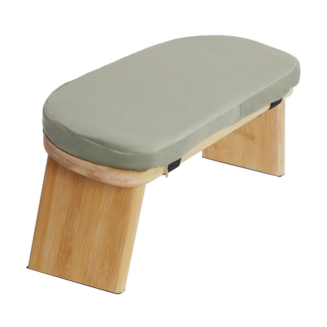 BAOCHADA Meditationsbank – Klappbare Ergonomische Bambus-Meditationsbank mit Bequemem Kissen, zum Kn