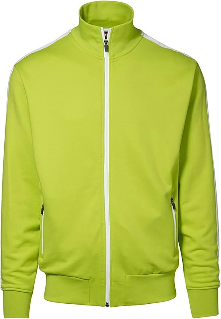 ID Herren Sweatjacke CARDIGAN m. Kontraststreifen (3XL, grau-meliert) Grau-Meliert