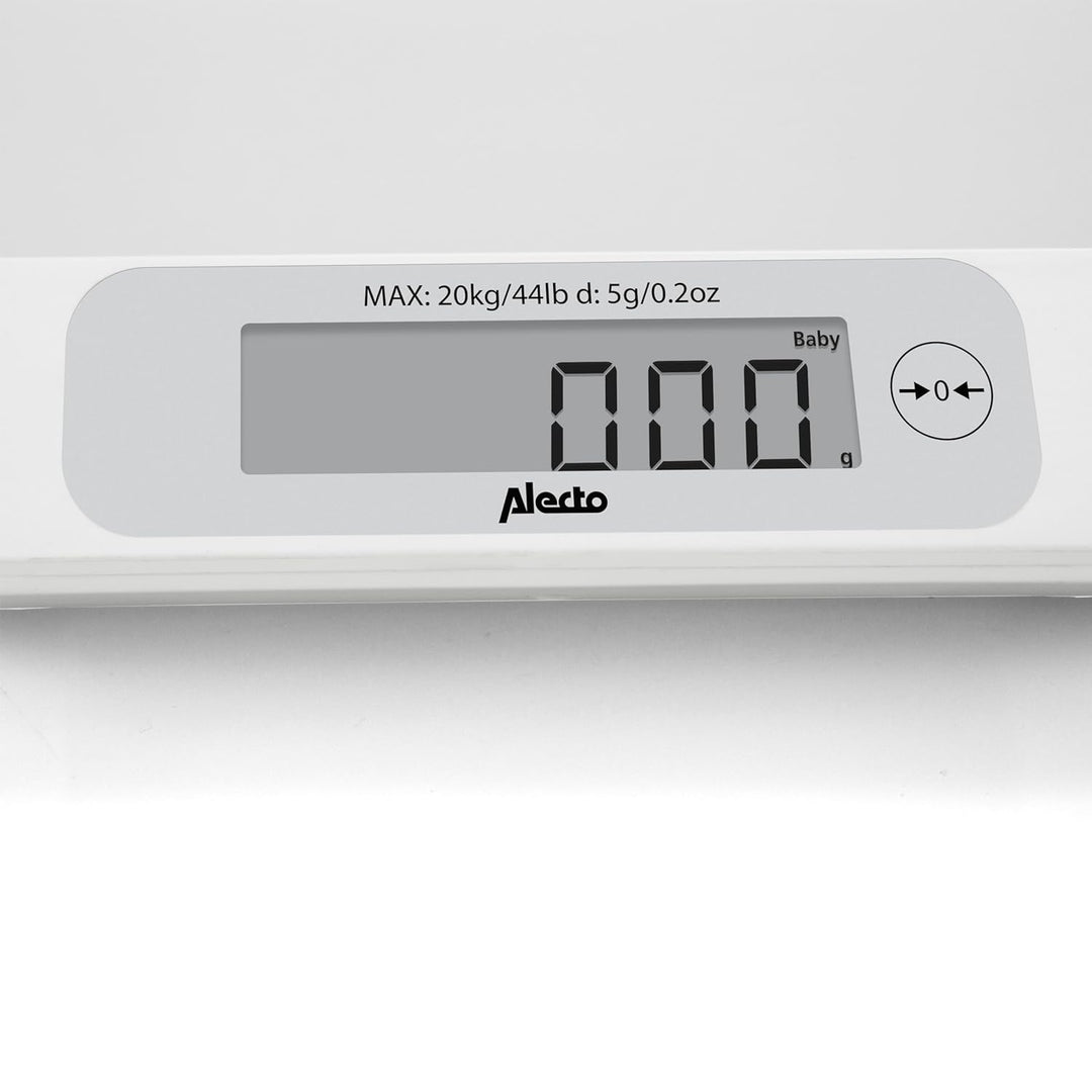 Alecto BC-30 Alecto Baby BC-30 Babywaage digital, für Babys und Kleinkinder bis max. 20 kg mit Stabi