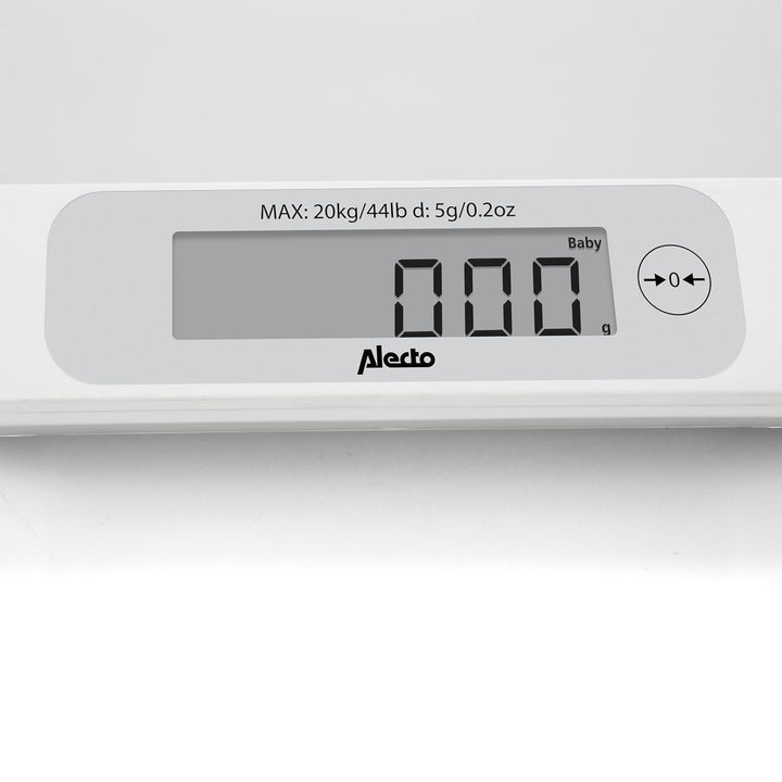 Alecto BC-30 Alecto Baby BC-30 Babywaage digital, für Babys und Kleinkinder bis max. 20 kg mit Stabi