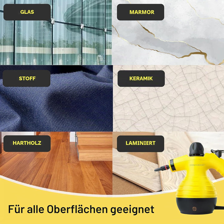 Mehrzweck-Dampfreiniger, Tragbarer Dampfgarer Mit 9 Fleckenentfernungszubehör Für Pavimena, Teppich,