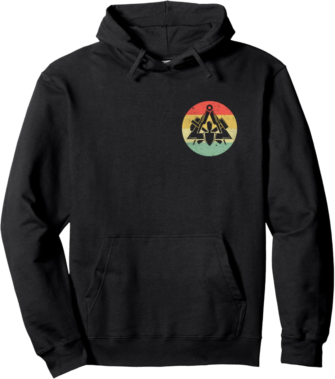 Maurer traditionelles Zunftzeichen - Vintage Stil auf Brust Pullover Hoodie