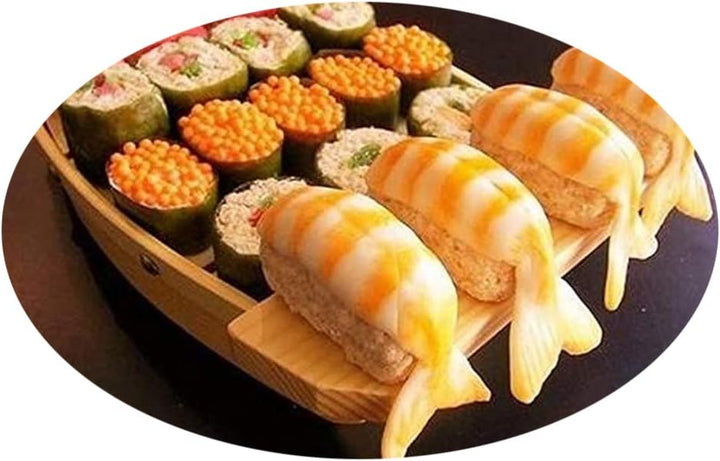 Housoutil Boot Geformtes Gericht Sashi-Platte Aus Holz Sushi-Boot-Platte Sushi-servierboot Japanisch