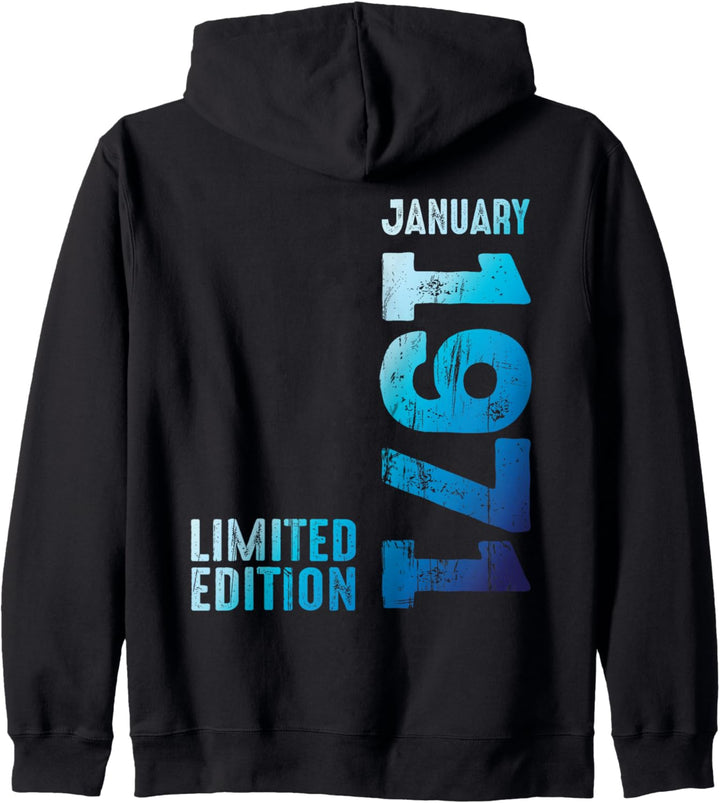Januar 1971 Jahr 1971 Retro 1971 Vintage 1971 Edition Kapuzenjacke