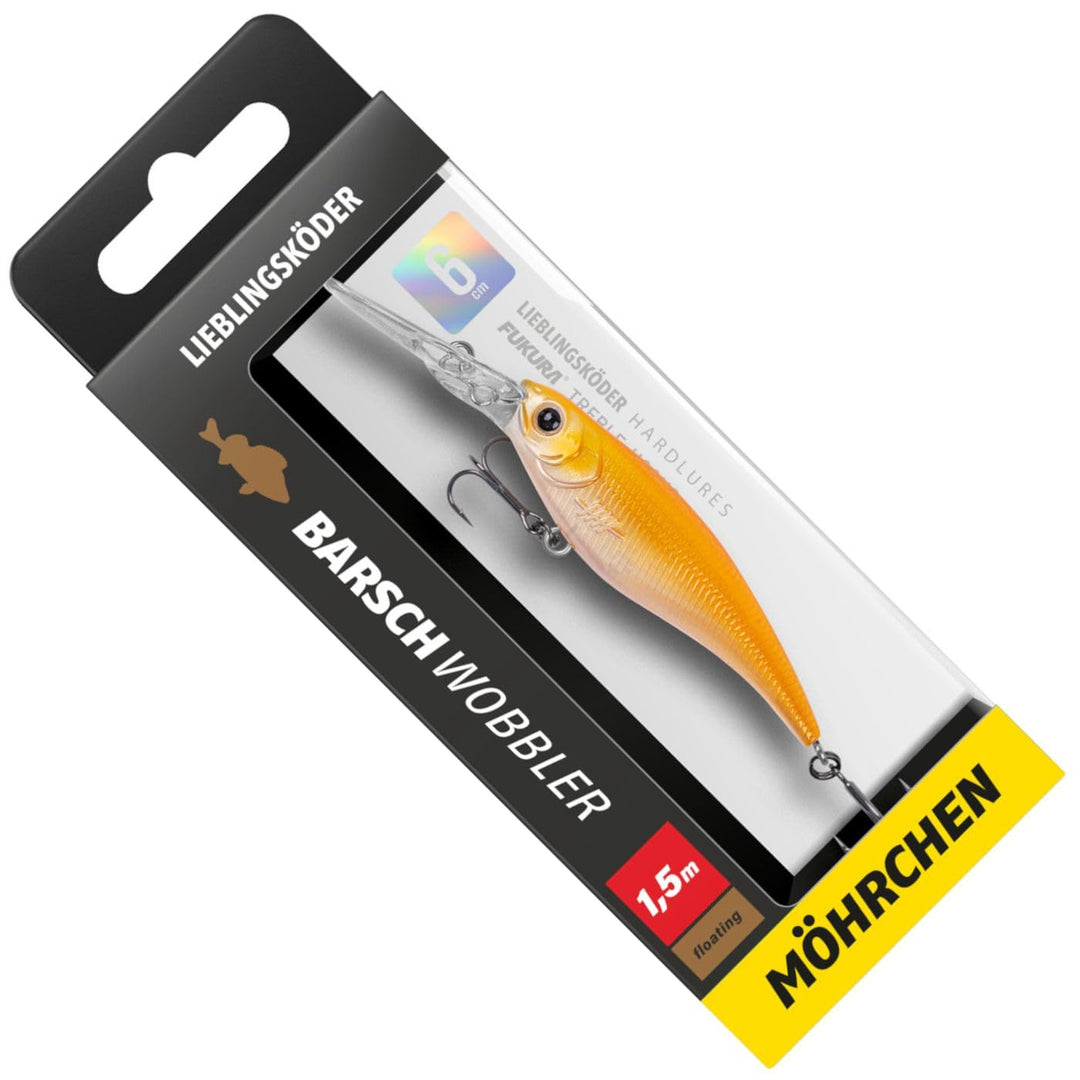 Lieblingsköder Barschwobbler 6cm 5,3g - Wobbler Möhrchen, Möhrchen