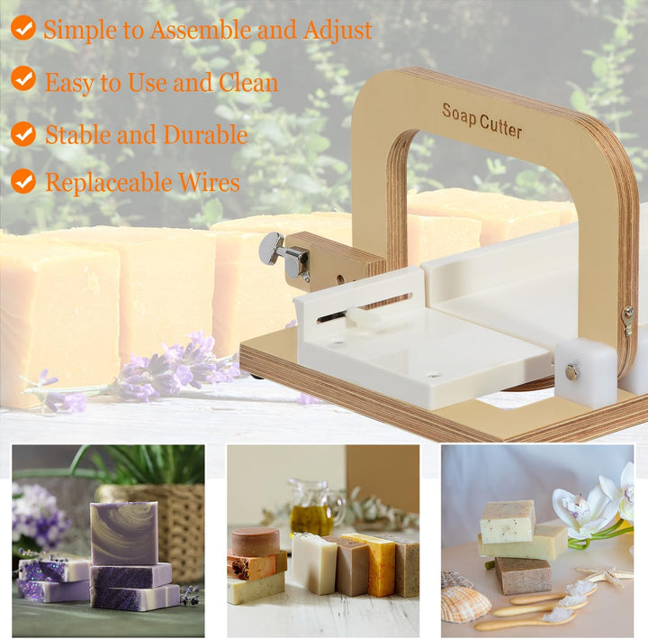 Holzseifenschneider, Drahtseifenschneider Einstellbares Edelstahl-Schneidwerkzeug für handgefertigte