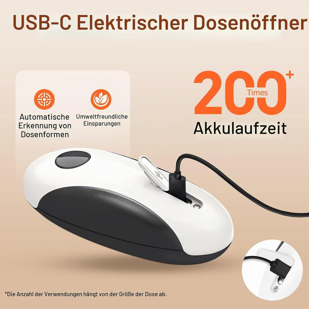 Elektrischer Dosenöffner USB-Aufladbar, Einhand-Automatischer Seitenschneider, Berührungsfreie &amp; Sic
