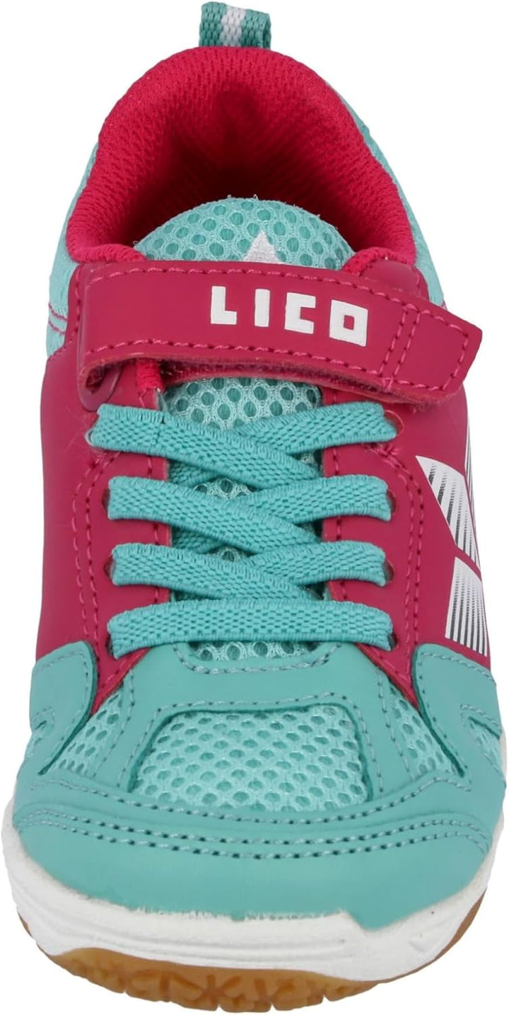 Lico Unisex Kinder Sport Vs Hallenturnschuhe 41 EU Türkis Pink Weiss, 41 EU Türkis Pink Weiss