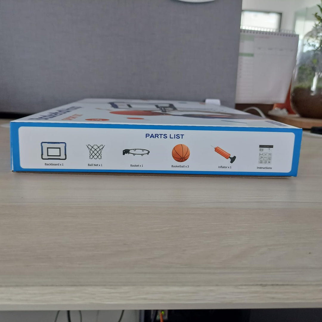 QDRAGON Mini Basketballkorb Kinder, Basketballkorb fürs Zimmer, mit 3 Bällen/Inflator, für Schlafzim