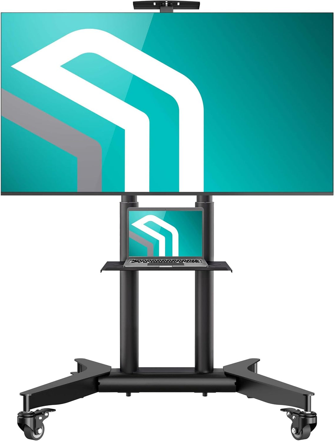 ONKRON TV Ständer rollbar für 32-75 Zoll TV bis zu 60 kg, Fernsehständer höhenverstellbar 200x200-60