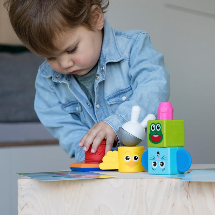 SMARTMAX - My First Totem, Magnetic Discovery Play Set with 24 Challenges, 7 Pieces, 1 1/5-5 Years