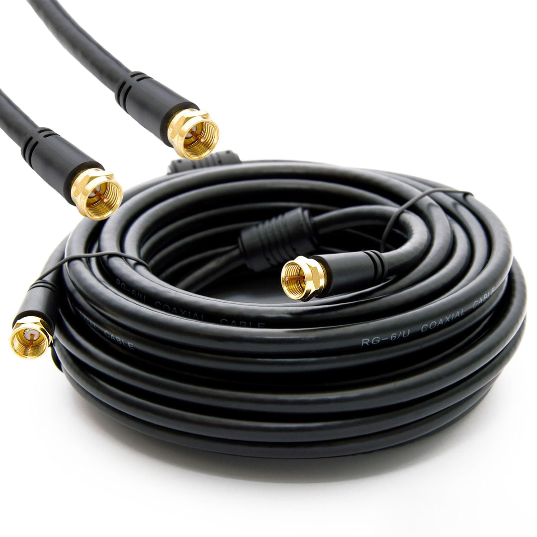 Premium X 30m Basic-Line TV Koaxialkabel mit Vollmetallstecker - doppelt geschirmt >110dB Digitales